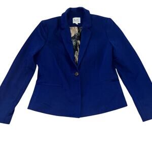 Jules & Leopold Royal Blue Blazer Women’s L – One Button Work Jacket